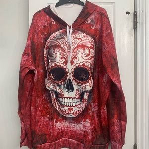 NWOT Men’s Hooded Sweatshirt XL Skull